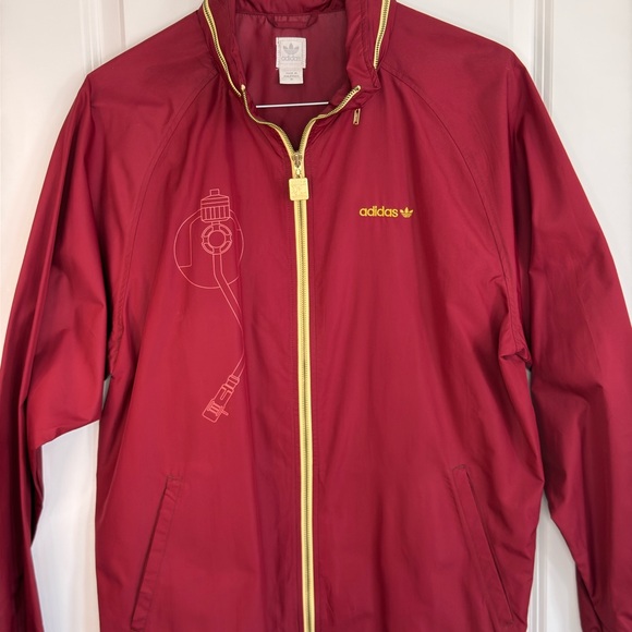 Adidas originals DEF jam collection men’s burgundy jacket